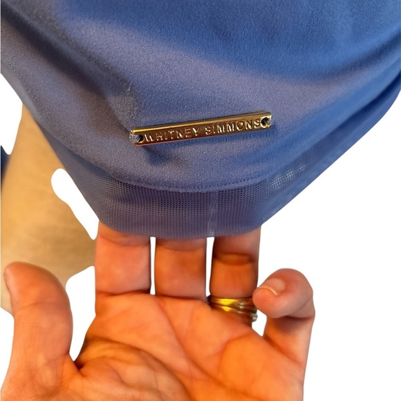 Whitney Simon Gymshark Long Sleeve Crop Top BEAUTIFUL BLUE SMALL - Picture 6 of 7